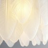 Dekoracyjna nowoczesna biała lampa wisząca szklane listki 10 źródeł światła okrągła designerska boho PIUMA ST-6289-8 Step Into Design